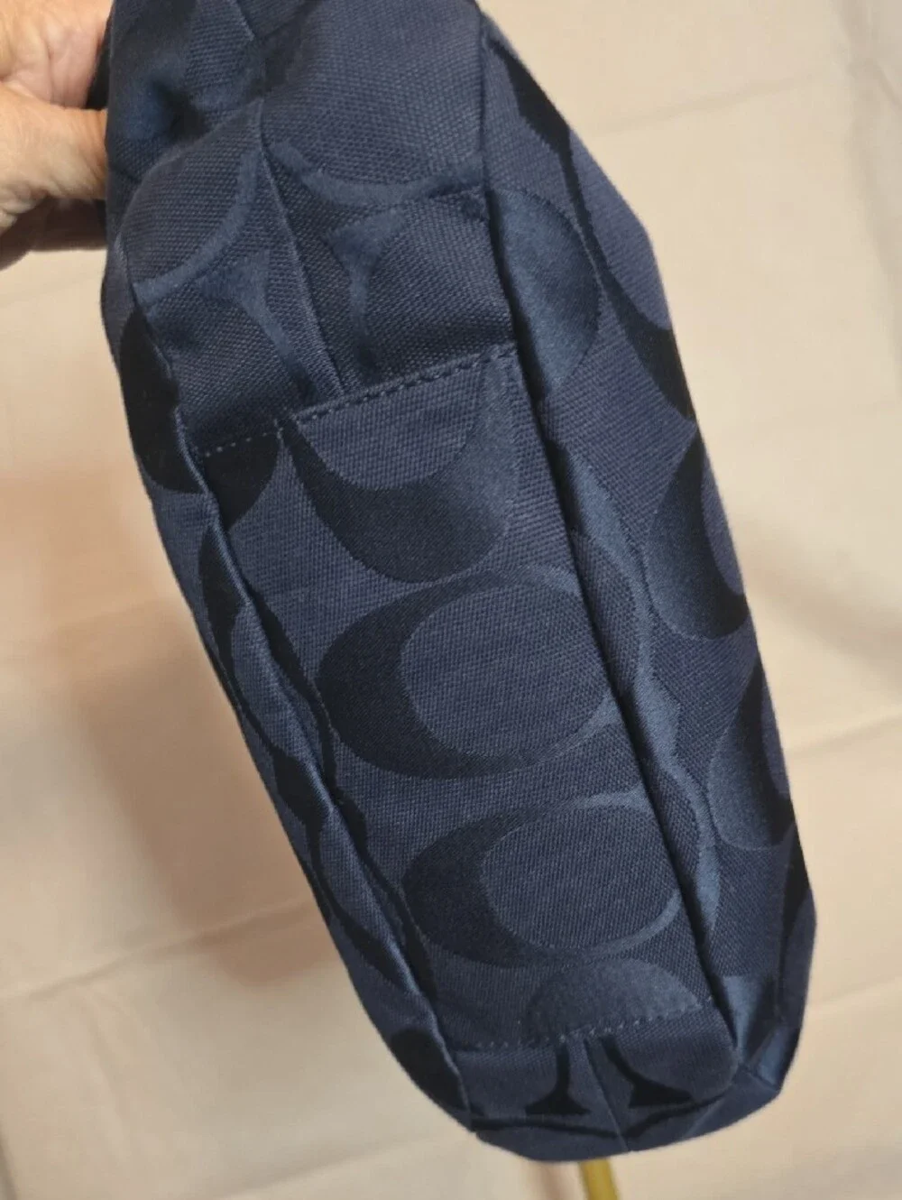 Coach Soho Navy Signature Hobo Bag